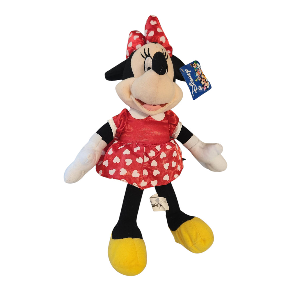 Disney‎ Minnie Mouse Heart Dress Plush Stuffed Animal 14” Toy Factory